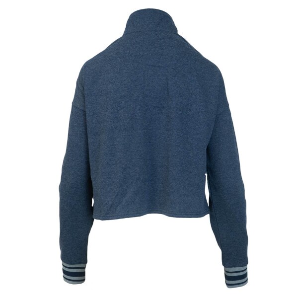 Utah State Aggie Bull Navy Sweatshirt 1/4-Zip Women's